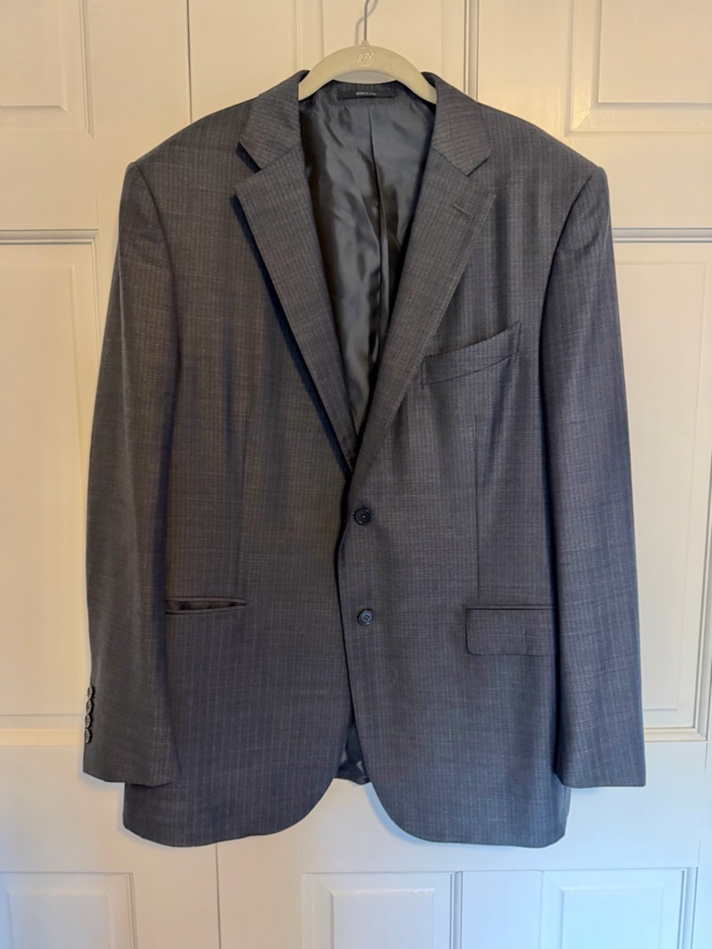 Ermenegildo Zegna Mila Blazer 56R Gray 100% Wool Sport Coat Italy Mens